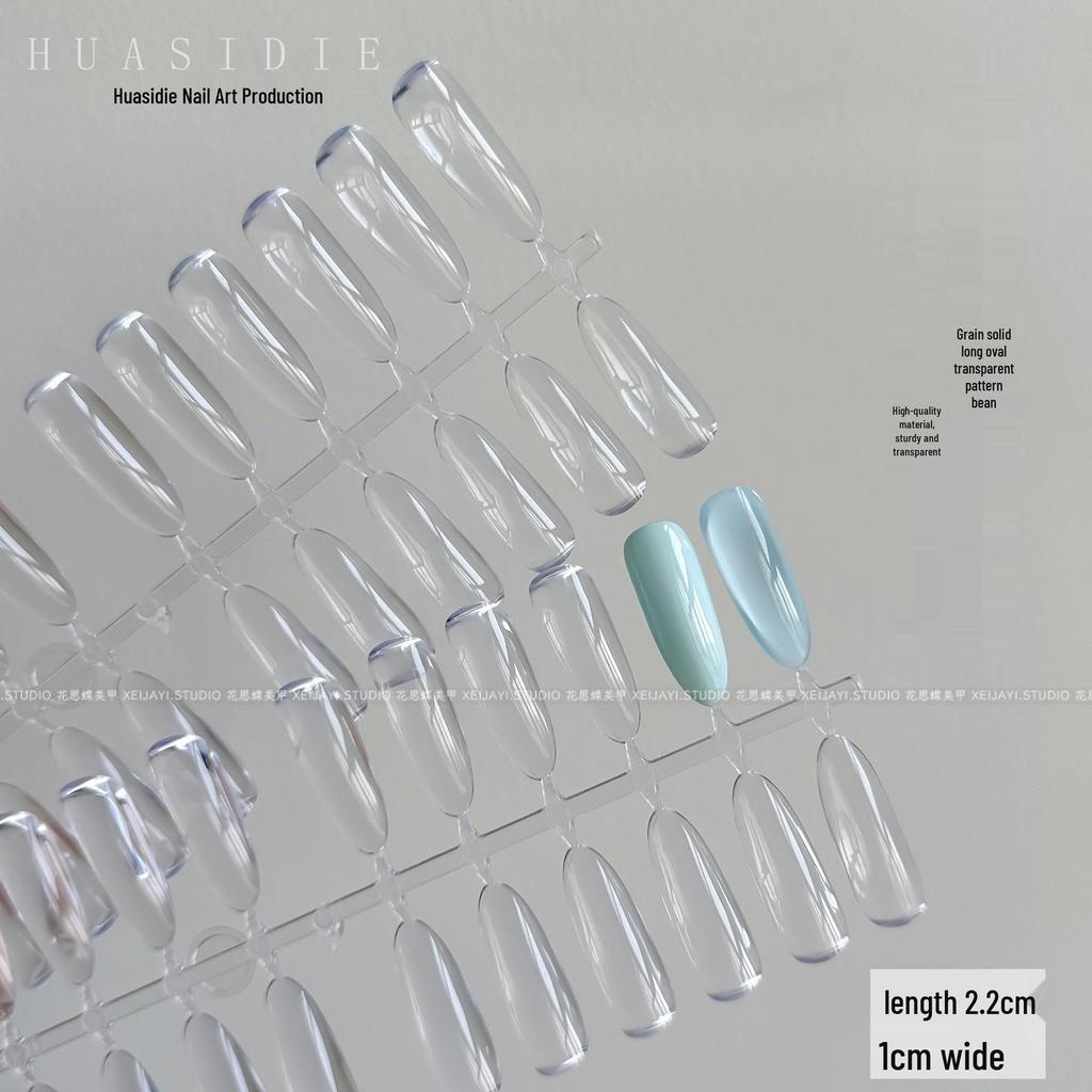 Butterfly-120pcs Long Oval Nail Swatch: High-Transparency Solid Color Cards for Nail Art