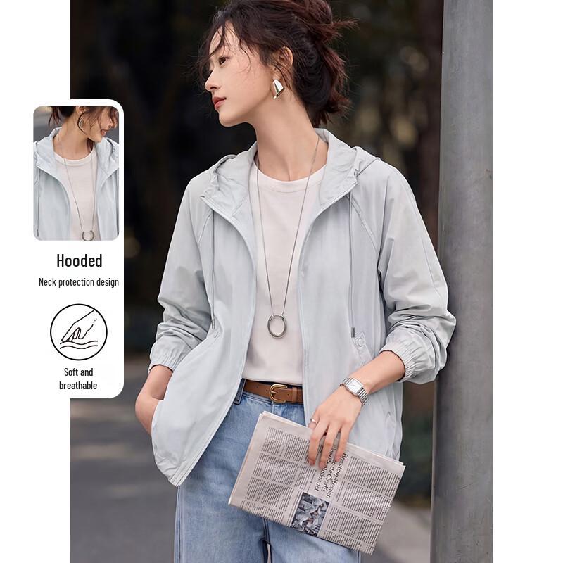 Women s Hooded Sun Protection Short Jacket L