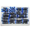 Box of 50 Two-Way Pneumatic Connectors 4-12mm Quick Air Hose Push-Fit