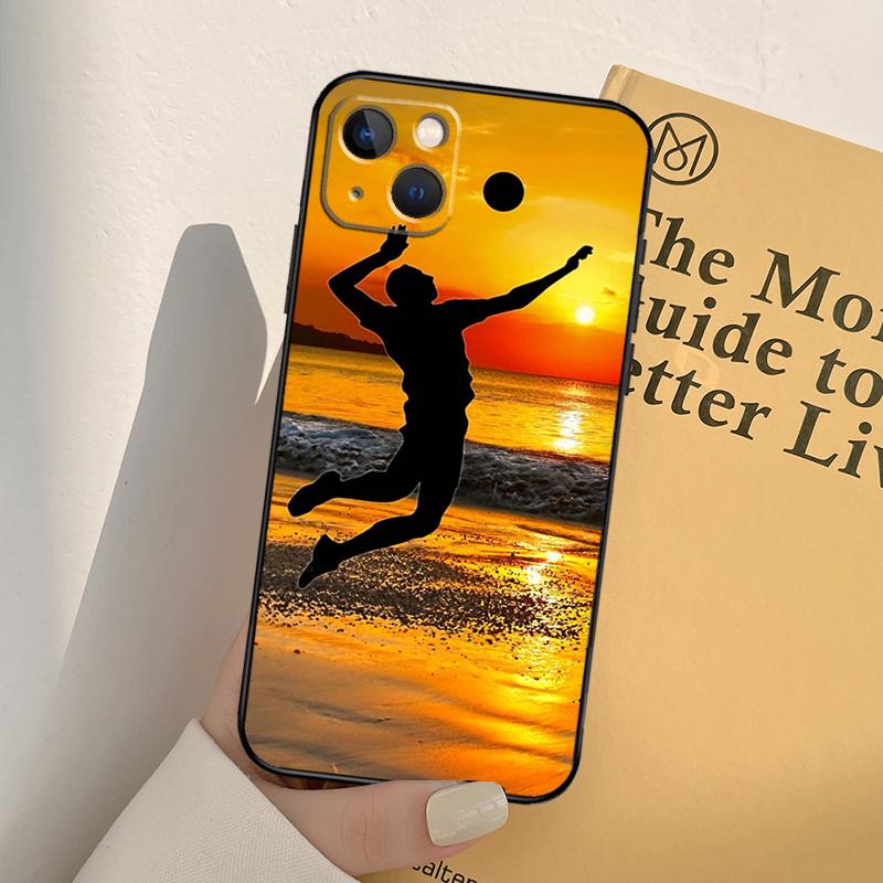 Volleyball Sport Phone Case For iPhone 17 16 15 14 11 12 13 Pro Max mini XR 16e 15 16 Plus 17 Air Full Cover