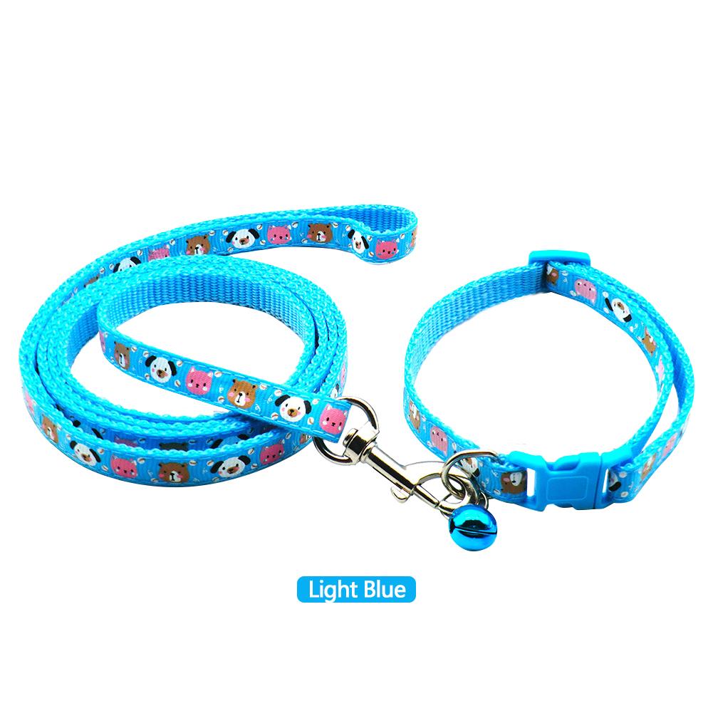 1.2M Pet Leash and Harness Set Dog Chain With Cute Cartoon Print for Small Cat and Dogs Out Walk Dog Leash Vest Pet Supplies