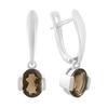 Silver Earrings with Natural Rauchtopaz (smoky Quartz) 2.133ct (2207306)