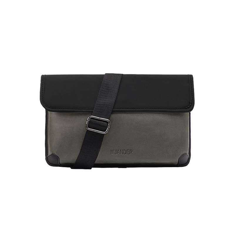 

Foraging Casual Leather Fancy Men s Messenger Bag Greyish green