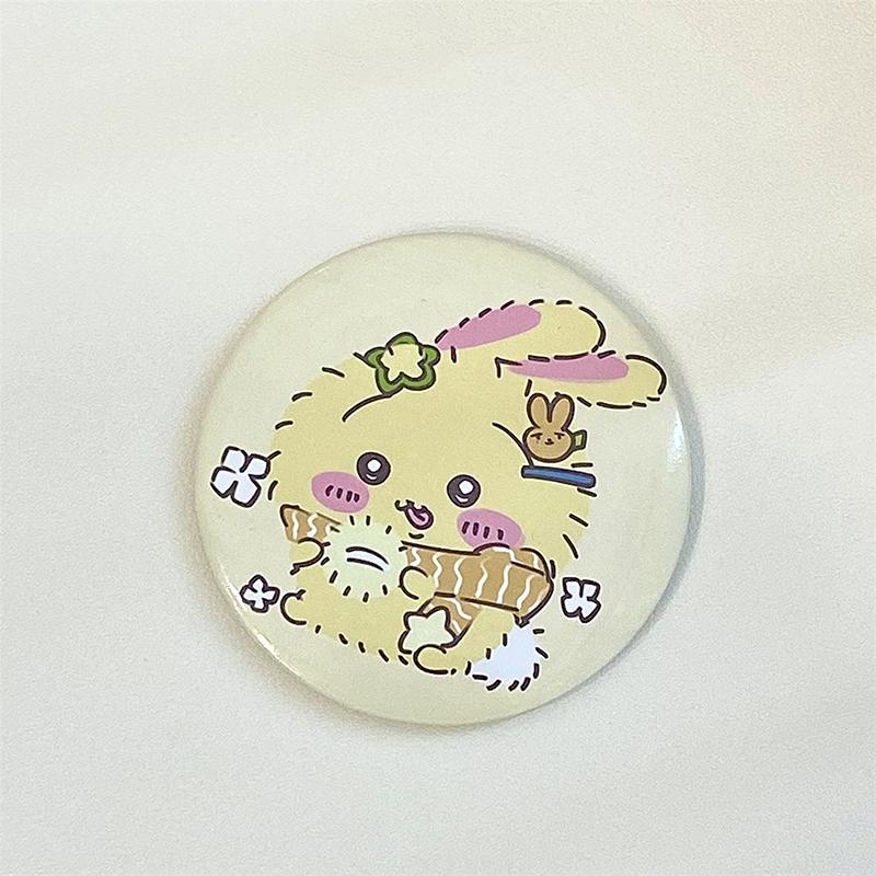 Chiikawa Cartoon Kleiner Runder Taschenspiegel Reise-Tragbarer Spiegel für Mädchen Mini Süßer Make-up-Spiegel Schönes Kosmetikwerkzeug