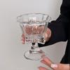 Modern Cartoon Bow Glass Water Cup with Stripes Perfect for Drink Lovers
