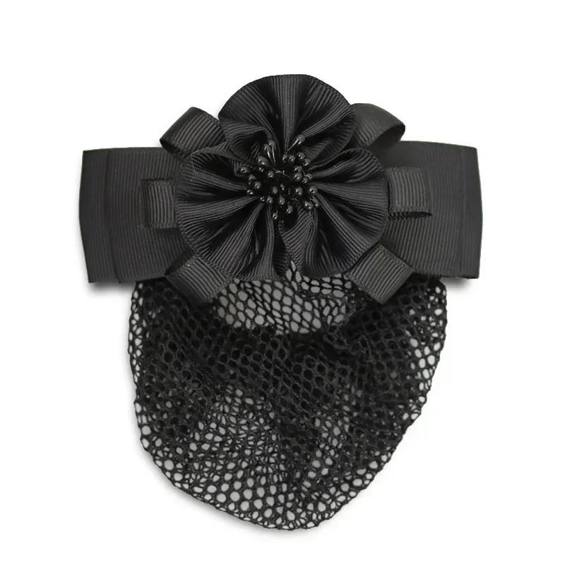 i-Remiel Tulle Floral Lace Satin Hair Cover Stylish Ribbon Bowknot Bow Crochet Bun Net Snood Hair Accesories Hair Pin Women Lady