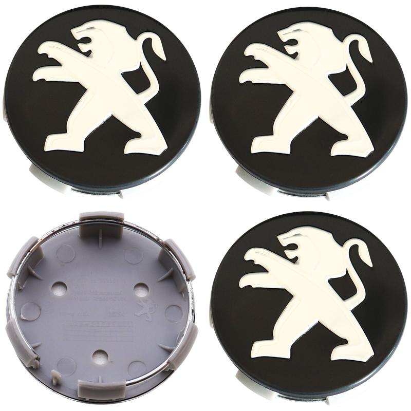 4pcs 60mm Peugeot logo Car wheel emblem Wheel Center Hub Cap auto Rim refit dust-proof badge covers sticker styling accessories