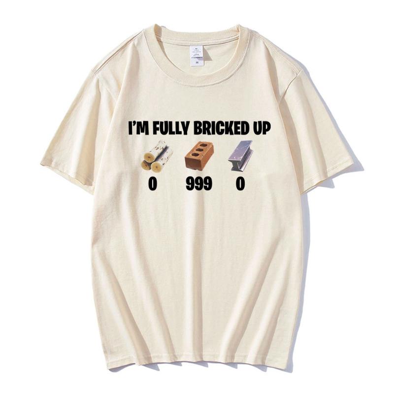 Ich bin komplett kaputt Meme Lustige T-Shirts Herren Kleidung Mode Hip Hop Kurzarm T-Shirts Baumwolle Lässiges T-Shirt Streetwear