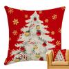 Christmas Pillow Cases 18x18 Inch Santa Elk Snowman Tree Decorative Case Sofa Pillowcase For Living Room Home Bed Bedroom Sofa