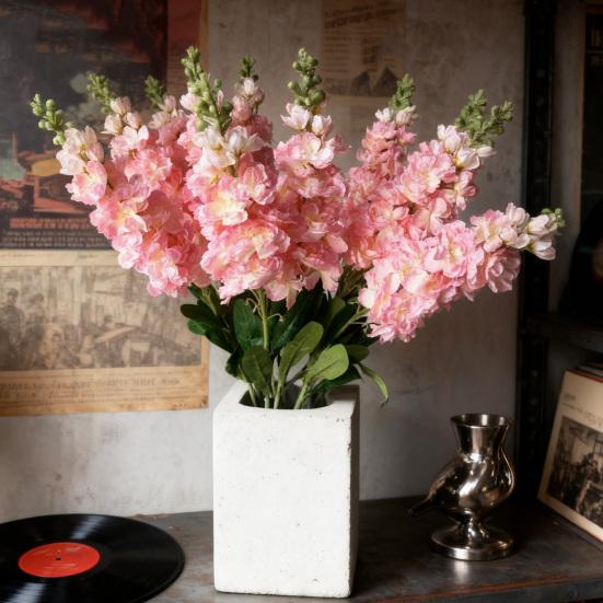 Faux Larkspur Pick Realistic Artificial Larkspur Blooms with Leaves Fake Larkspur Sprig for Home