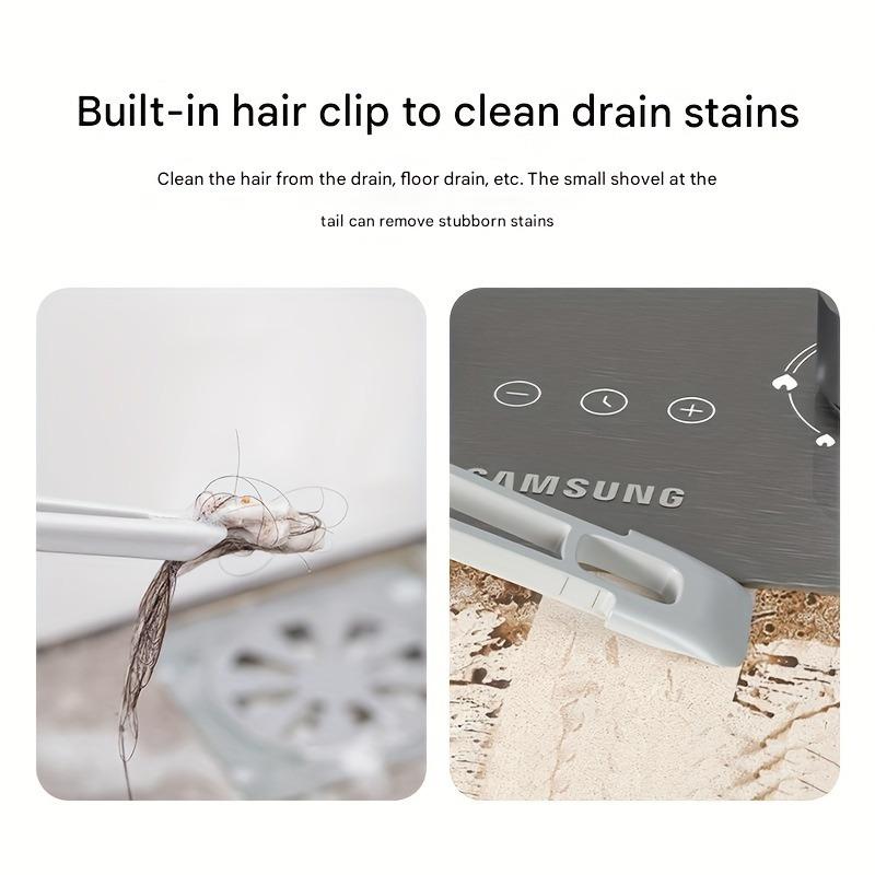 1Pc Multi angle rotating toilet brush set, independent plastic handle, V-shaped bristles, deep seam cleaning