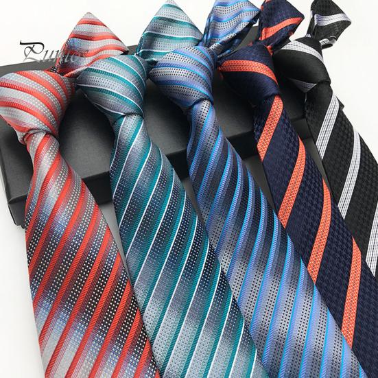 Men Business Tie Lightweight Multipurpose Adjustable Different Patterns Plaid Print Decorative Gentleman Wedding Daily Wear Necktie Clothes Accessory