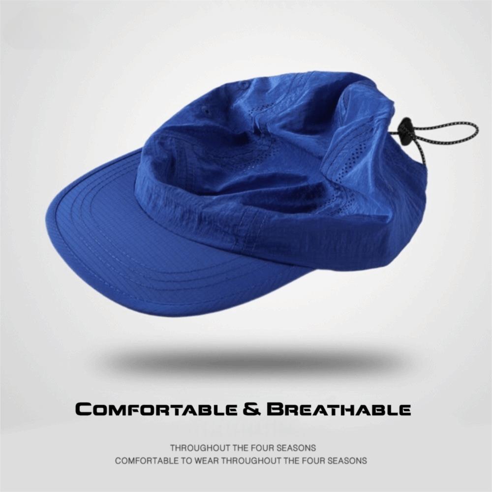Trendy Soft Brim Flat Brimmed Baseball Cap Ultra-ligh UPF50+ Sun Visor Cap Breathable Foldable 5 Panel Cap Unisex