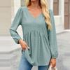 Women's Fashionable Casual Solid-color Long-sleeved Pullover T-shirt Top