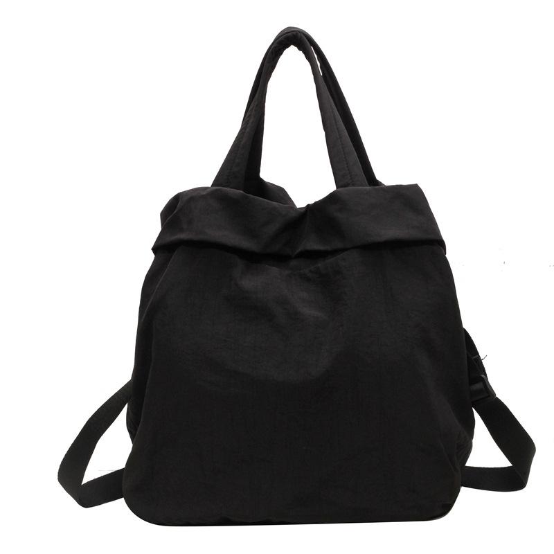 2026 Korean Style Large Canvas Handbag Tote - Casual Single Shoulder Bag for Students
