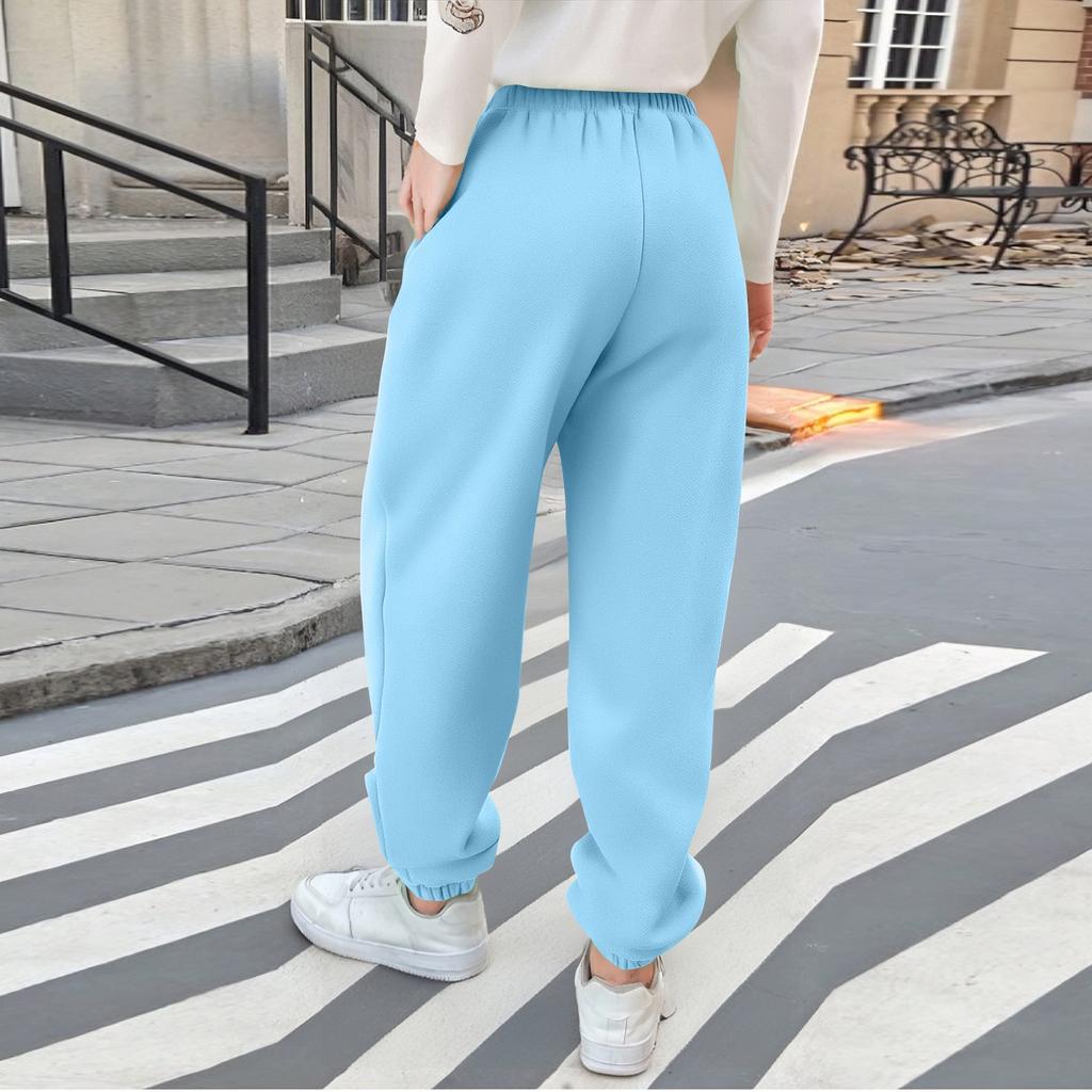 Dámská móda Sportovní Jednobarevné Kapsa se stahovací šňůrkou Běžné tepláky Kalhoty