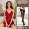 Sexy Lingerie Hollow with Chest Pad Suspender Lace Red Backless Sexy Dress