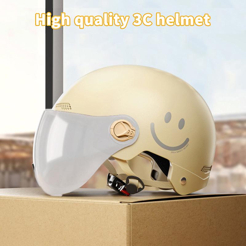 1 Piece Battery Motorcycle Summer Universal Four-Season Sun Protection Safety Helmet Half Helmet Electric Car Women'S Helmet