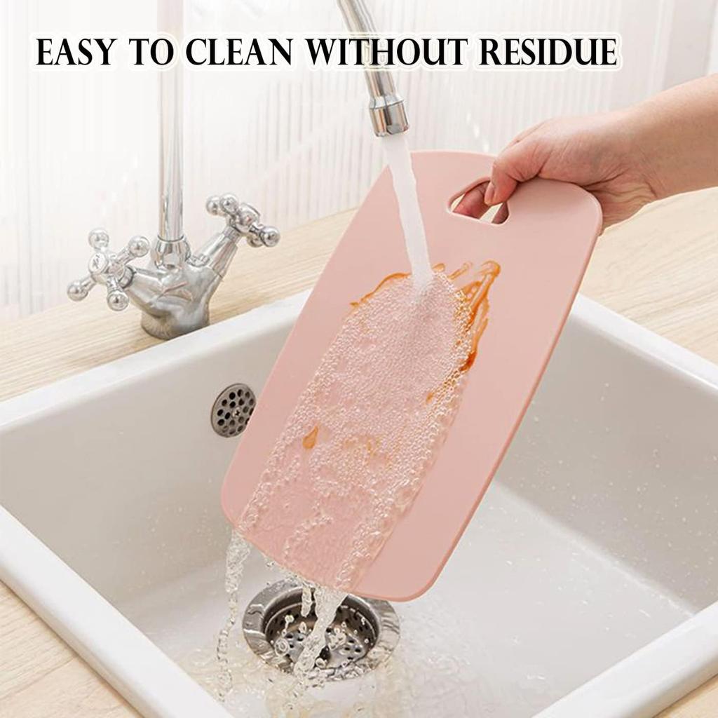 Cutting Boards for Kitchen,Plastic Cutting Board Set of 3, Thick Chopping Boards for Meat, Veggies, Fruits, with Easy Grip Handle,Dishwasher Safe