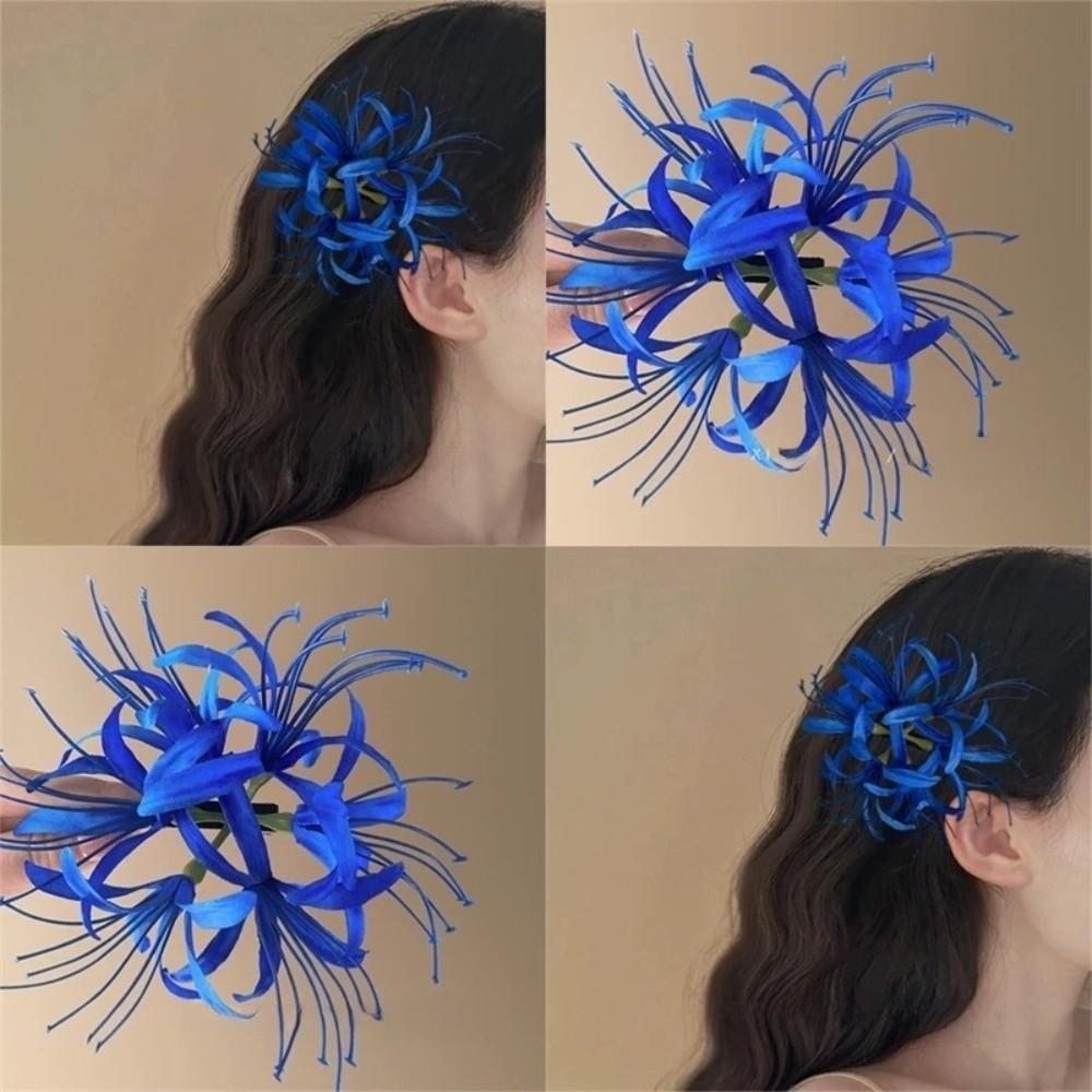 Lycorisradiata Flower Hair Clip Cloth Hanfu Hair Stick Cute Simulation Flower Hairpins Hanfu