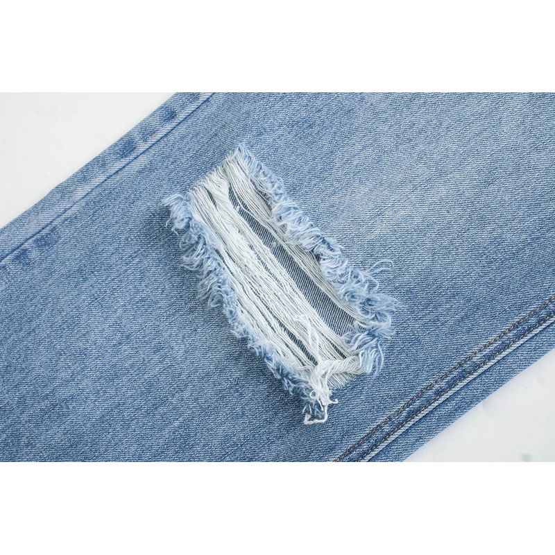 Kaslead New Arrival Fashion Wind High Waist Pants Broken Copper