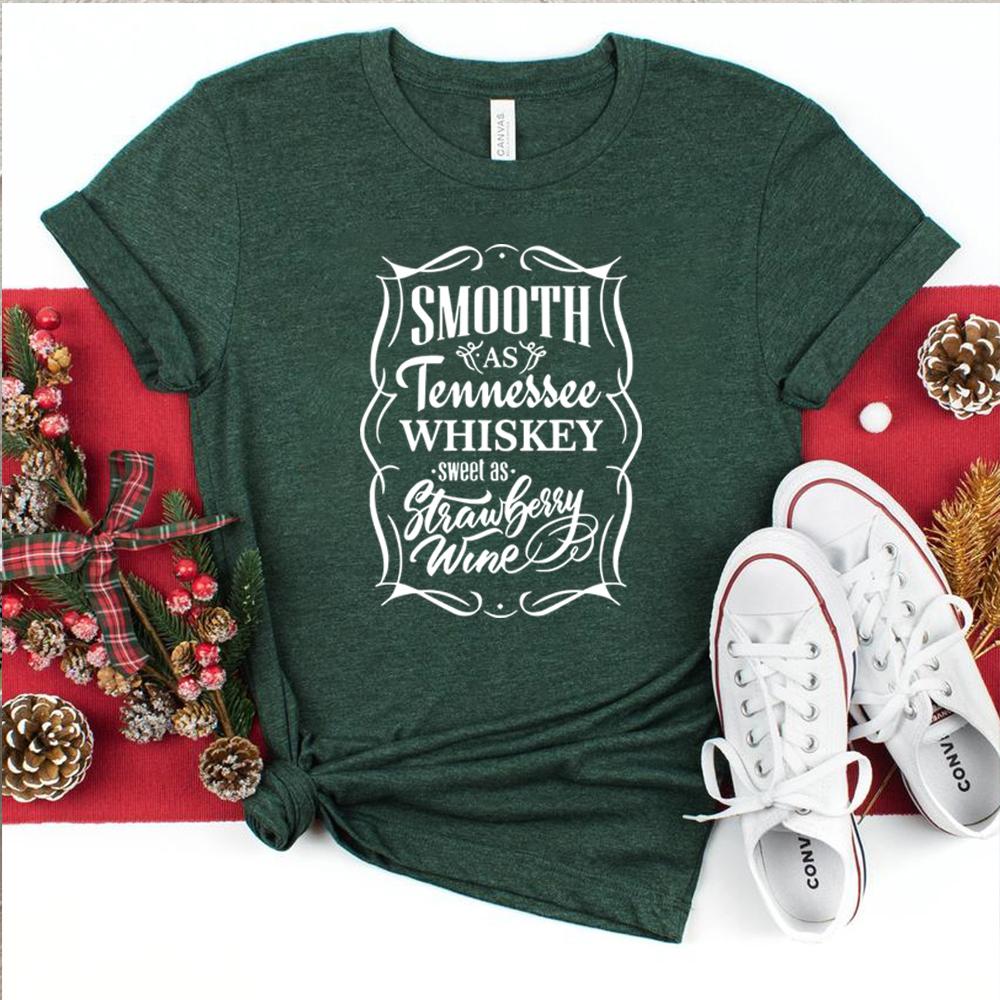 Smooth As Tennessee Whiskey Sweet As Strawberry Wine Shirt Country Music Rodeo Tshirt Unisex Country Life Tshirt Vintage Tops