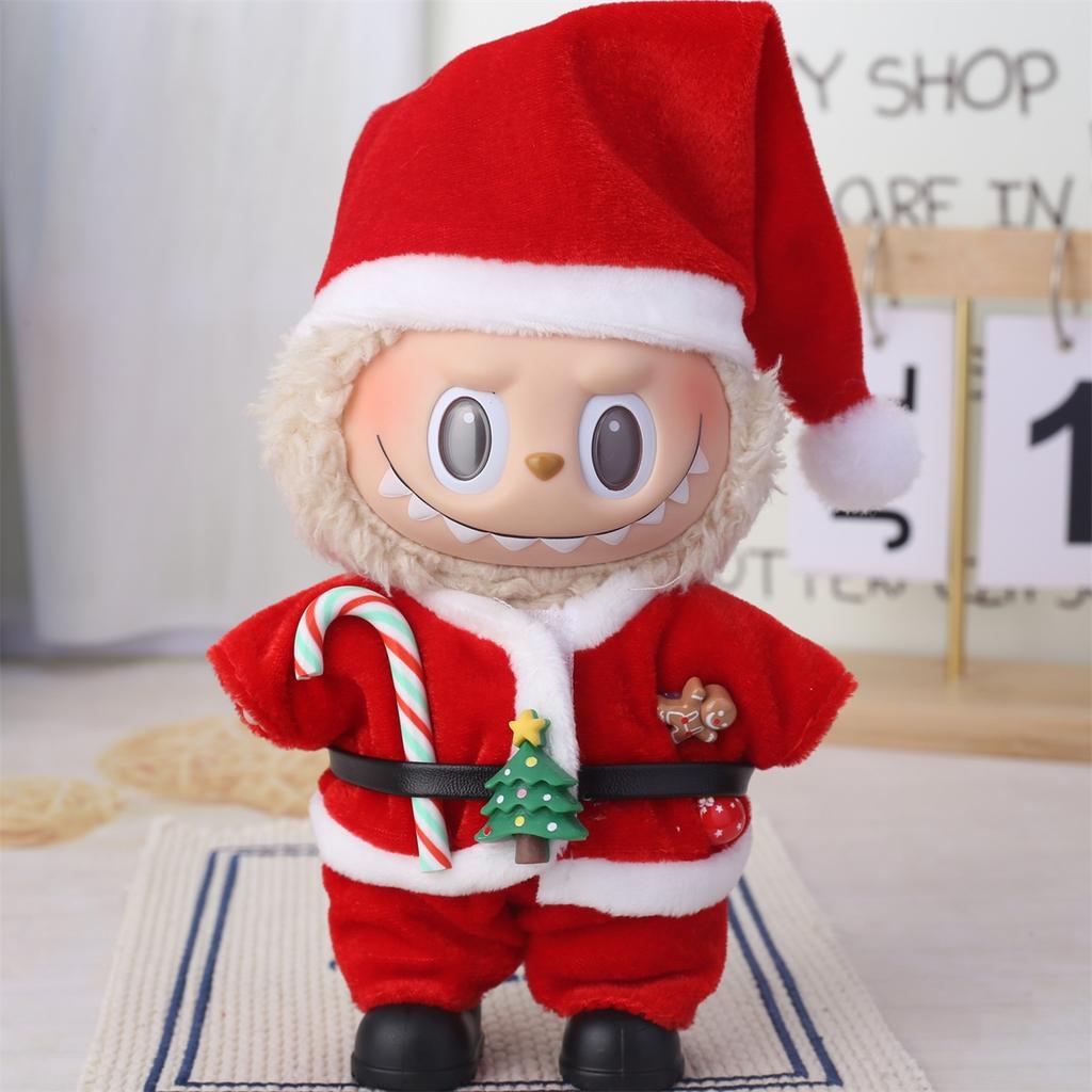 Lapupu 17cm Christmas Doll Clothes: First & Second Gen Sit-Sit Party Sweater