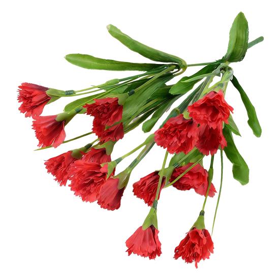 15 Heads Artificial Carnations Flower Real Touch Carnation Flower with Stem for Floral Arrangements DIY Wedding Bouquet Home Table Centerpiece