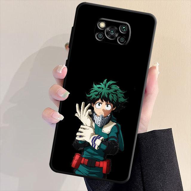 Shockproof Back Black Soft Phone Case For Samsung Galaxy S22 S23 S21 S20 Note 20 Ultra 10 Plus 8 9 My Hero Academia Cover