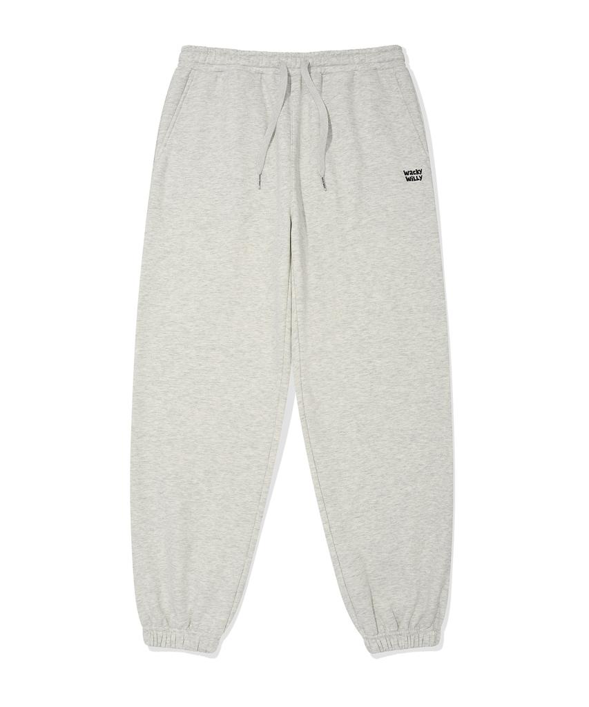 WACKY WILLY [25Fw] Brushed Sweat Jogger Pants Light Gray