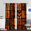 Set Of 2 Flat Printing Drapes African Tribal Fabric Without Electricity Party Decorations Perfect Festive Curtain Made Polyester Machine Washable
