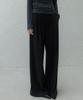 Memua Herringbone Maxi Wide Slacks (Black)