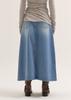 Beoteuneob Classic Washed Denim Long Skirt