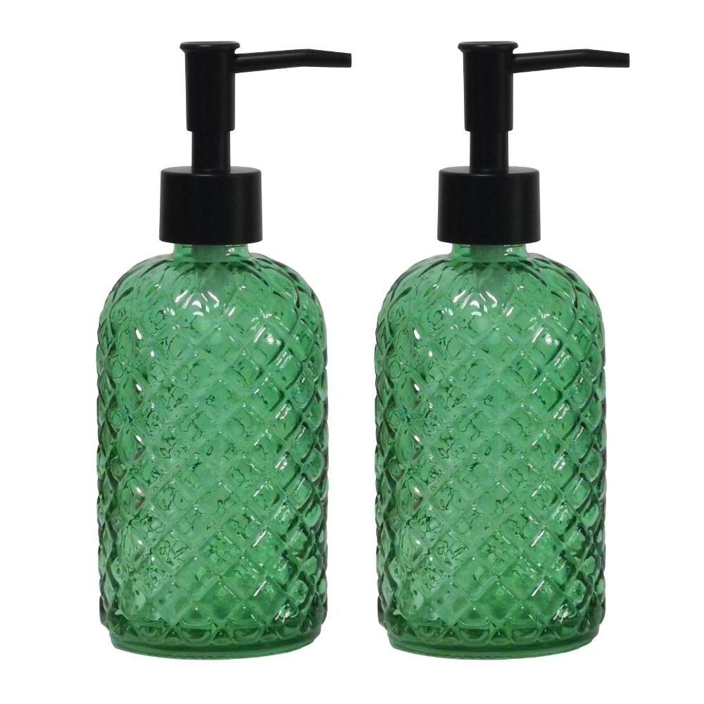 400ml Glass Soap Dispenser Refillable Liquid Storage Container Lotion Pump Bottle  Shampoo
