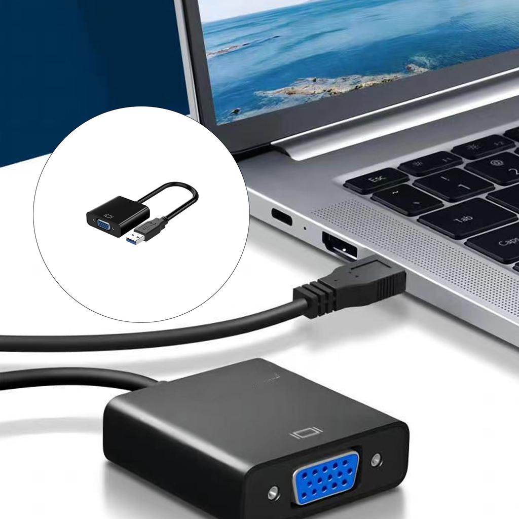 1080P PC Computer USB3.0 To VGA Video Converter VGA Female To USB3.0 Male Adapter for Laptop Top Box Monitor Projector