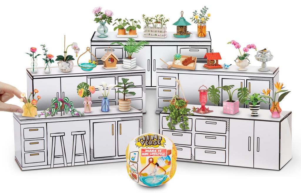 MGA's Miniverse Make It Mini Lifestyle Home Series 1 Collector Collectibles, Mystery Blind Package, DIY Crafts, Resin Play, Replica Items, Mini