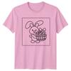 Easter Bunny Basket Holiday Unisexs TShirt Ladies Tee Graphic Top Unisex