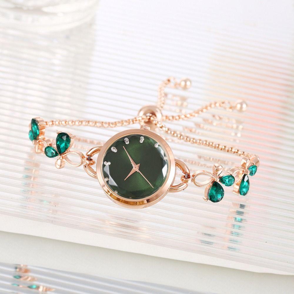 Adjustable Bracelet Watch Alloy Quartz Watch Elegant Chain Watch  for Women Girls