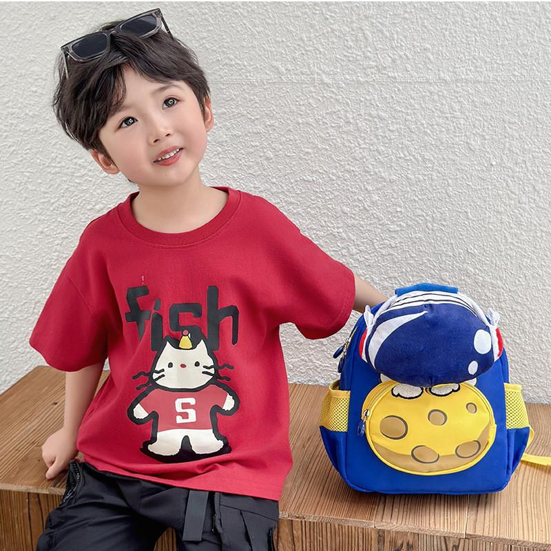 Kids Oxford Cloth Backpack With Animal Prints For Preschoolers And School Use