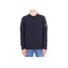 STONE ISLAND Solid Color Crew Neck Fitted Long Sleeve Sweater Men Sweater Navy-Blue 7115552A3-V0020