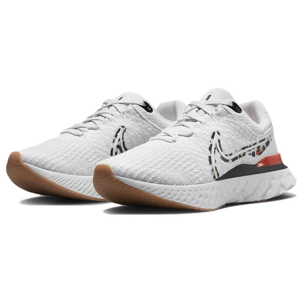 Nike React Infinity Run Flyknit 3 Leopard Women Sneakers White Platinum-Tint Team-Orange DZ5215-001