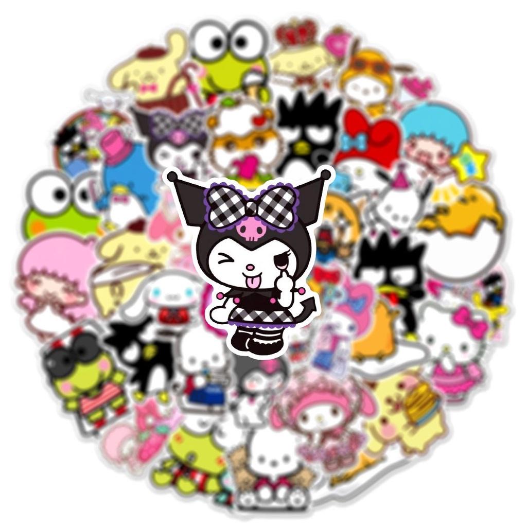 Entzückendes 50er Set Sanrio Sticker Kuromi für Gepäckdekor