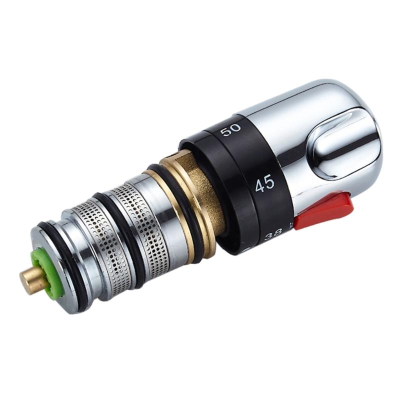 Hot & Cold Water Mixing Val-ve Handle Repair Kit Cartridge Constant Temperature Control Brass Thermostatic Bath Mixer 1