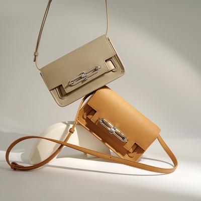 Simple Cowhide Casual Commuter Versatile Shoulder Bag Leather Messenger Bag Small Square Bag