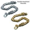 5mm Double Dragon Head Keel Bracelet Fashion Vintage Men Personality Exaggerated Punk Style Animal Senior Sense Bracelets Jewelry Gifts Accessories