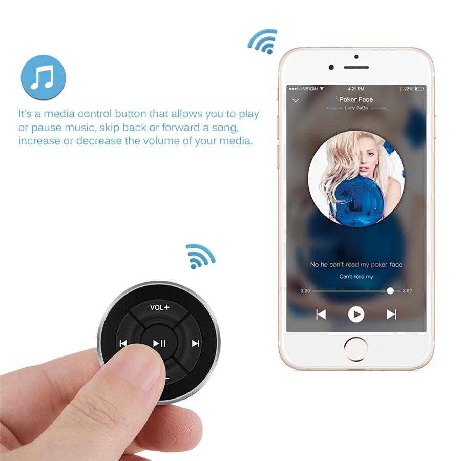 Wireless Bluetooth Media Steering Wheel Remote Control Buttons Mp3 Music Player