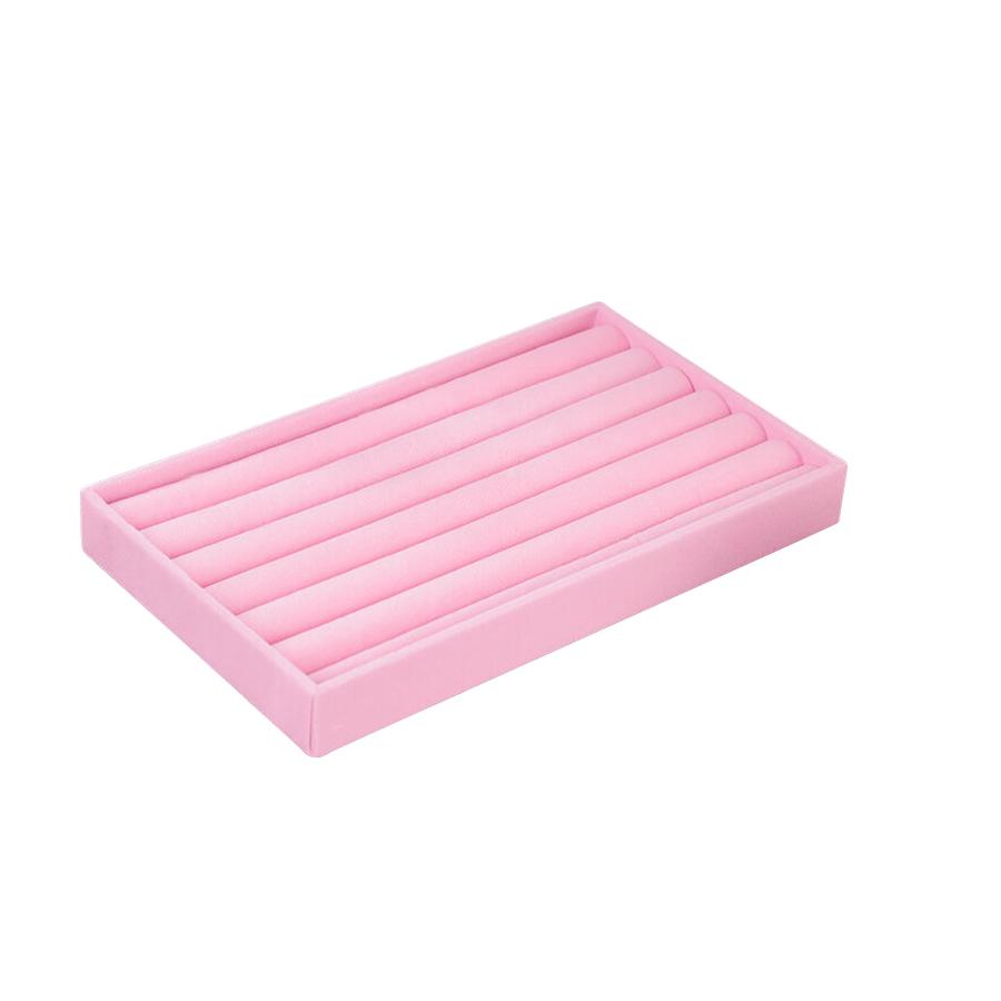 1PC, Flocking Jewelry Box Jewelry Tray, Color: Pink