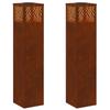 Solar LED Path Light 2 Pcs Bronze Weatherproof Steel