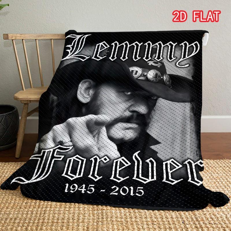 Lemmy Forever 1945-2015 Rockstar Porträt Schwarz Weiß Vintage Druck Weiche Flanell Decke Leicht Warm Sofa Couch Bett Wohnkultur Überwurf