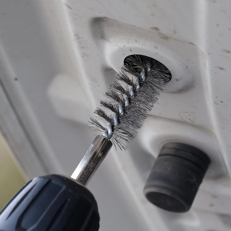 Stainless Steel Dril Brush Twisted Wire Hex Handle Cleaning Brushes Electric Drill Impact Grinding Polishing Rust Removal Tools
